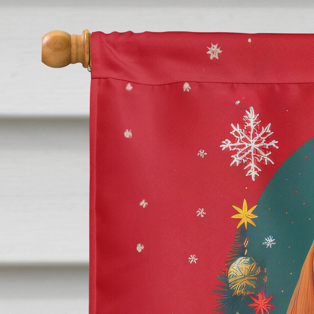 Bloodhound Holiday Christmas House Flag