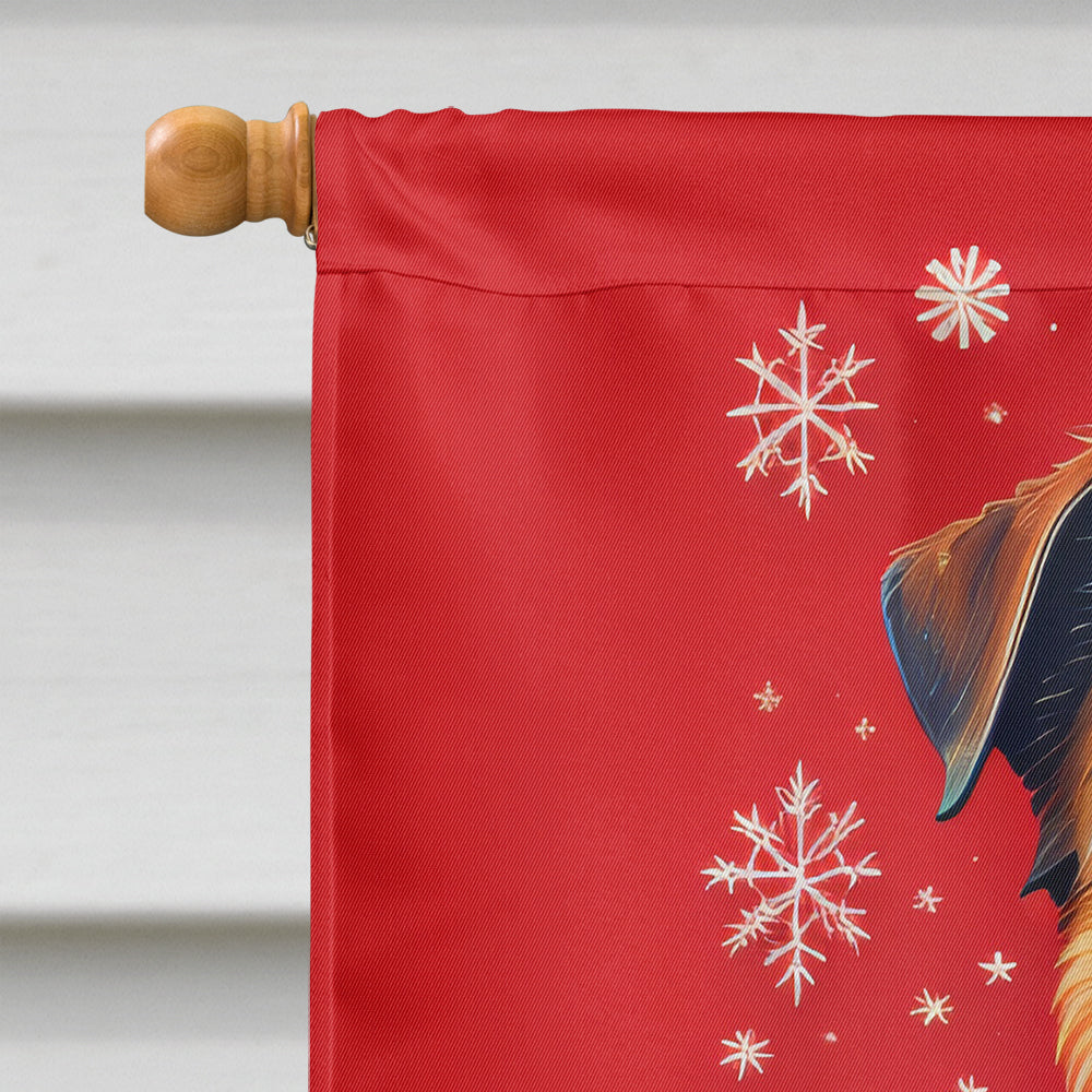 Border Terrier Holiday Christmas House Flag