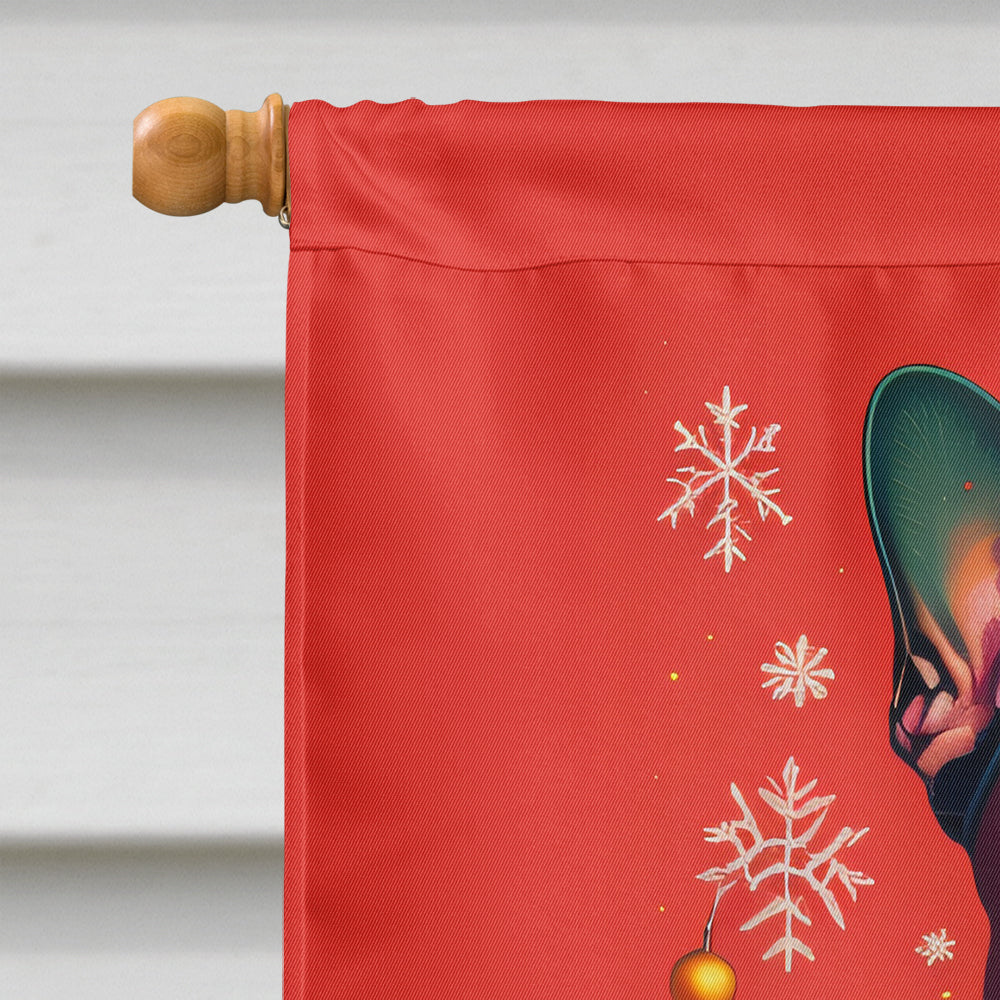 Fawn Boxer Cropped Ears Holiday Christmas House Flag
