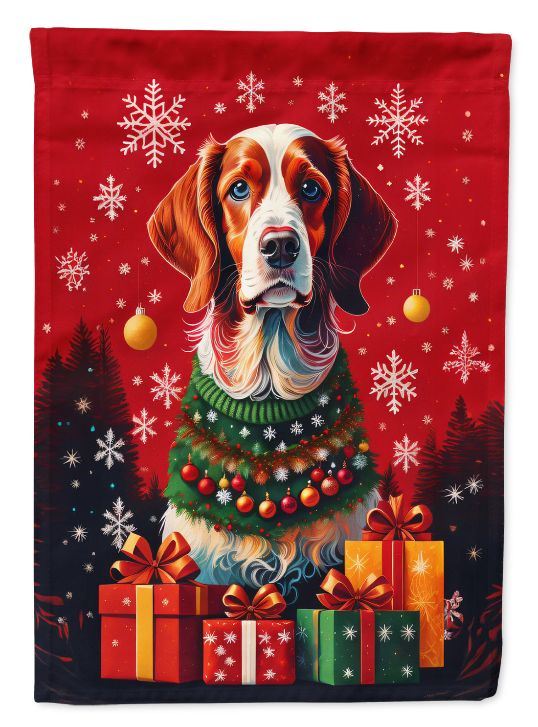 Buy this Brittany Spaniel Holiday Christmas Garden Flag