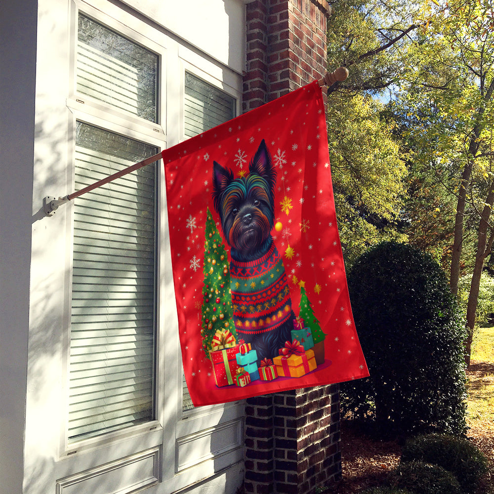 Buy this Black Cairn Terrier Holiday Christmas House Flag