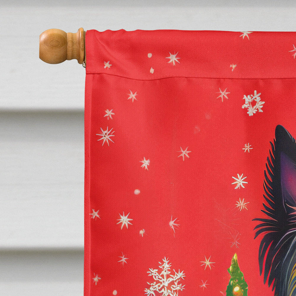 Black Cairn Terrier Holiday Christmas House Flag