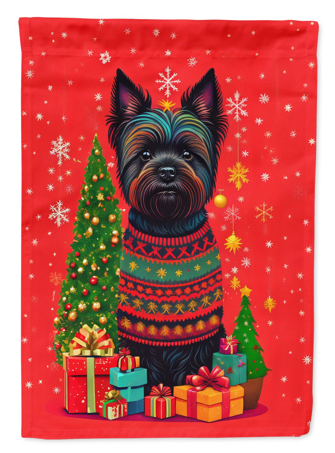 Buy this Black Cairn Terrier Holiday Christmas Garden Flag