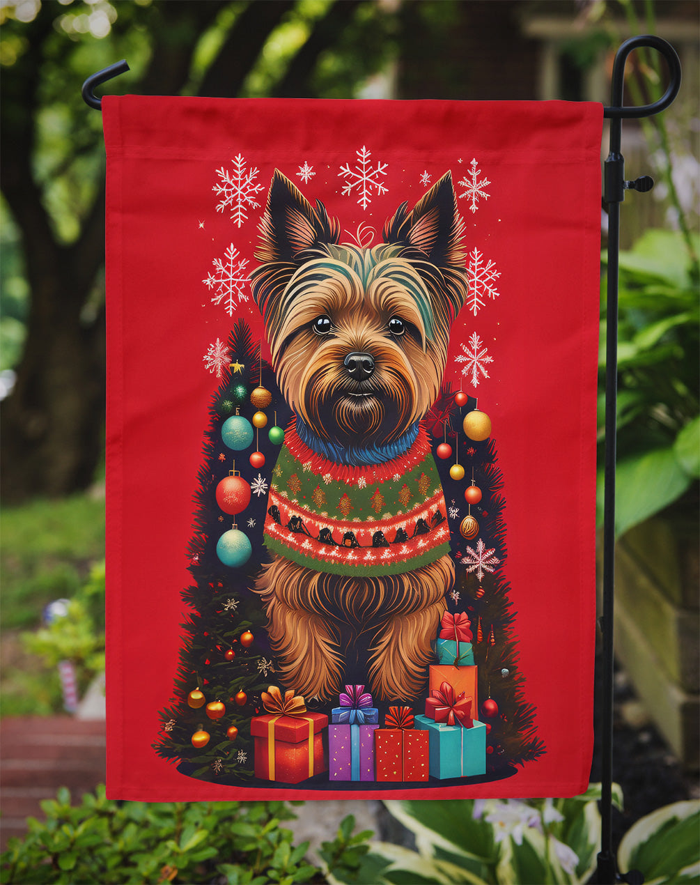Cairn Terrier Holiday Christmas Garden Flag