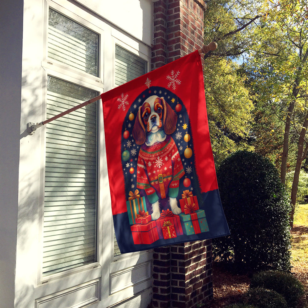 Buy this Cavalier Spaniel Holiday Christmas House Flag