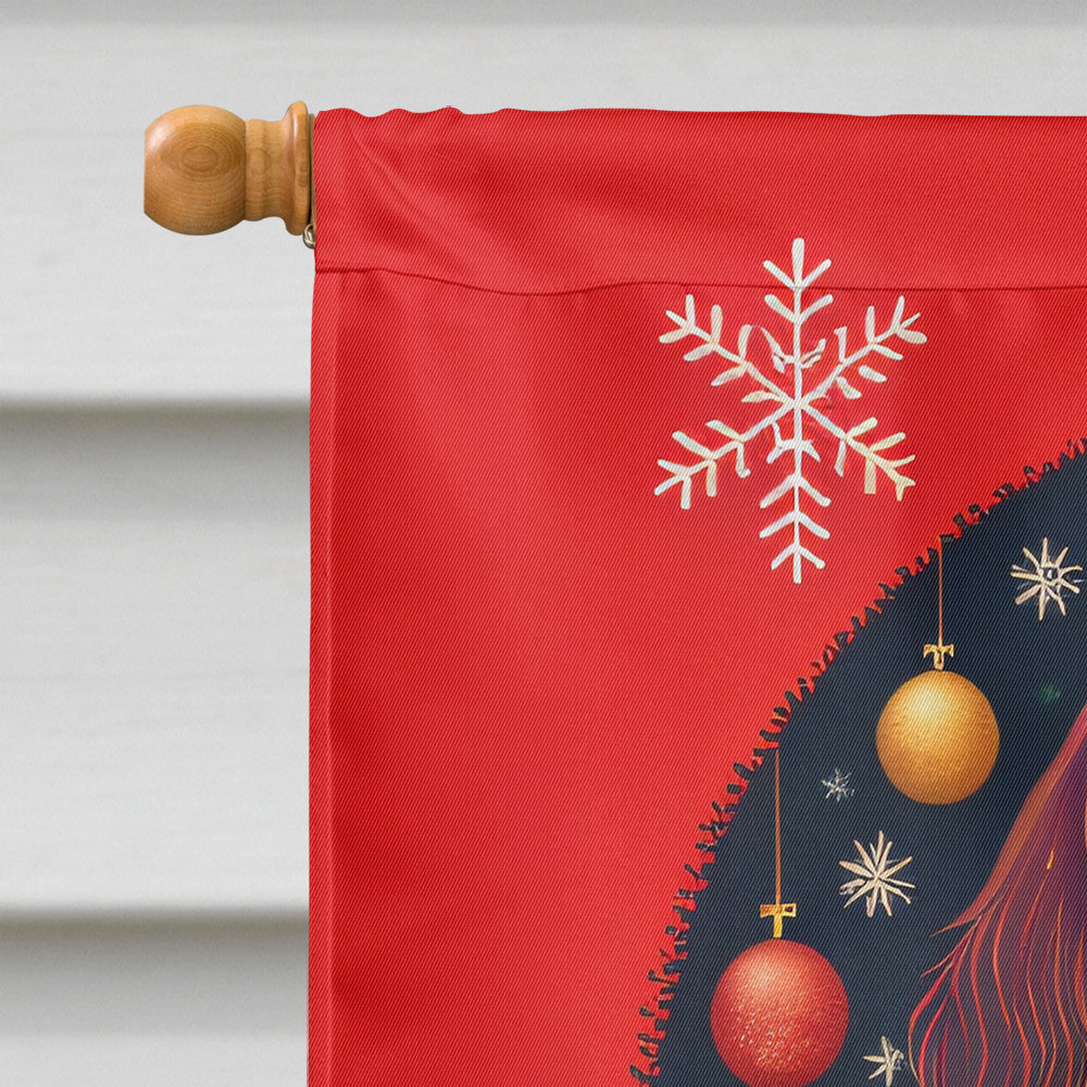 Cavalier Spaniel Holiday Christmas House Flag