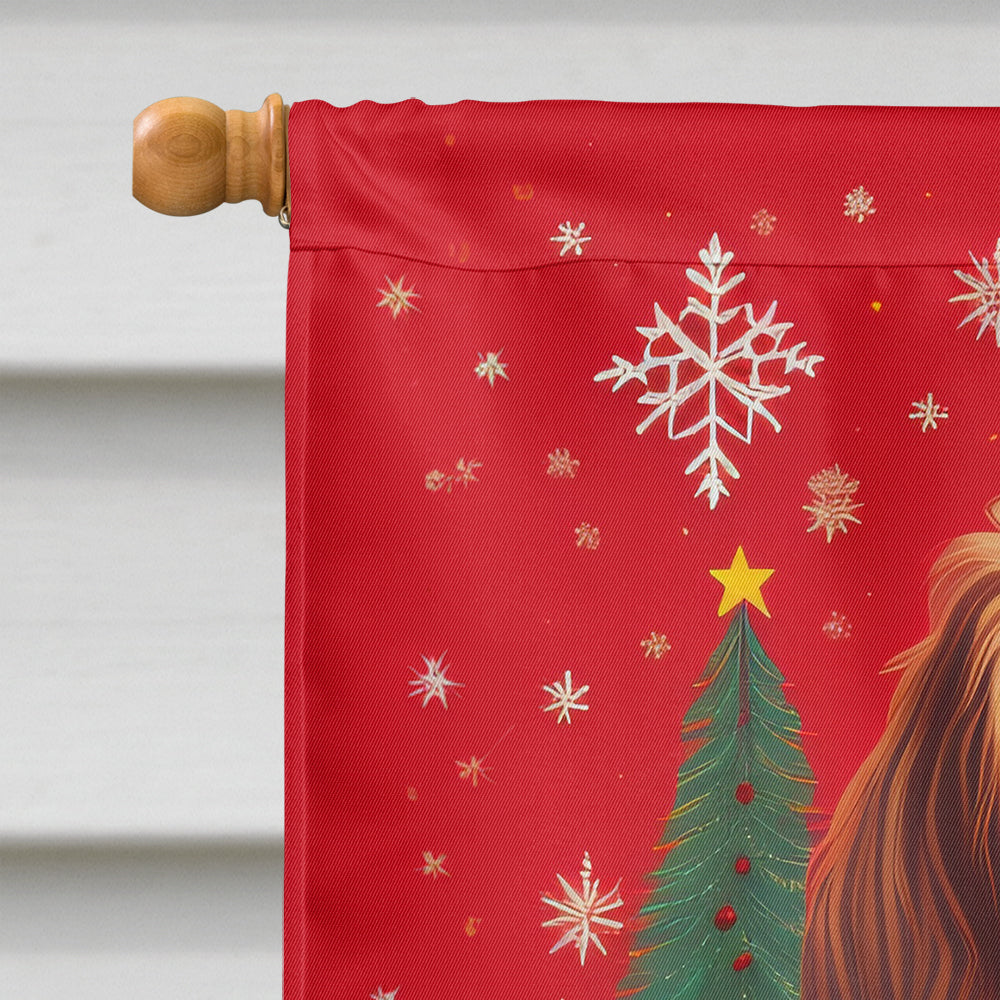 Cavalier Spaniel Holiday Christmas House Flag