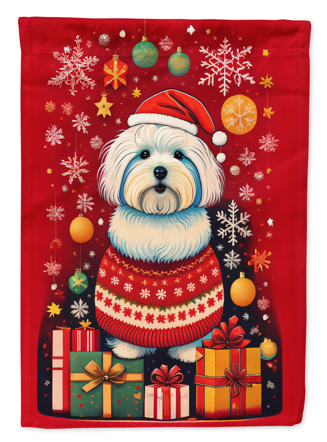 Buy this Coton De Tulear Holiday Christmas House Flag