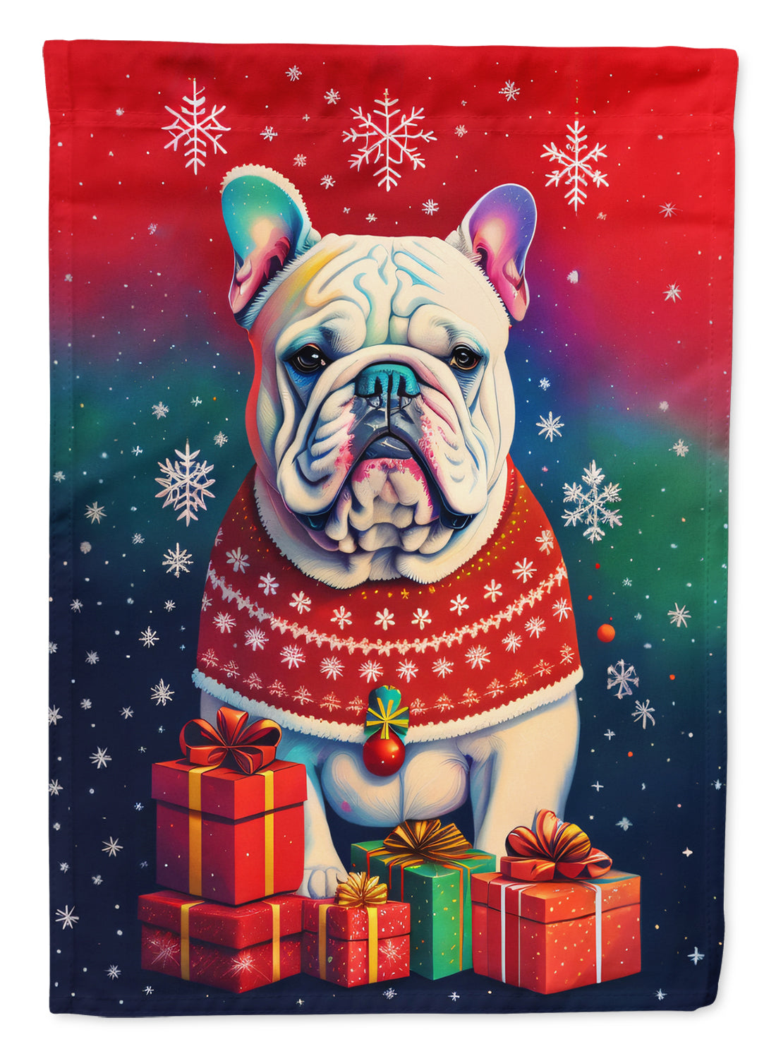 Buy this English Bulldog Holiday Christmas Garden Flag