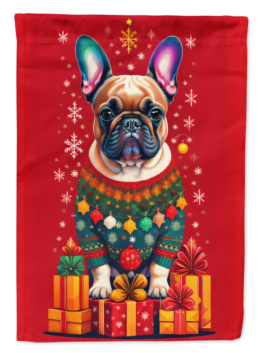 Buy this French Bulldog Holiday Christmas House Flag