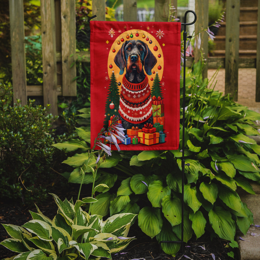 Buy this German Wirehaired Pointer Holiday Christmas Garden Flag
