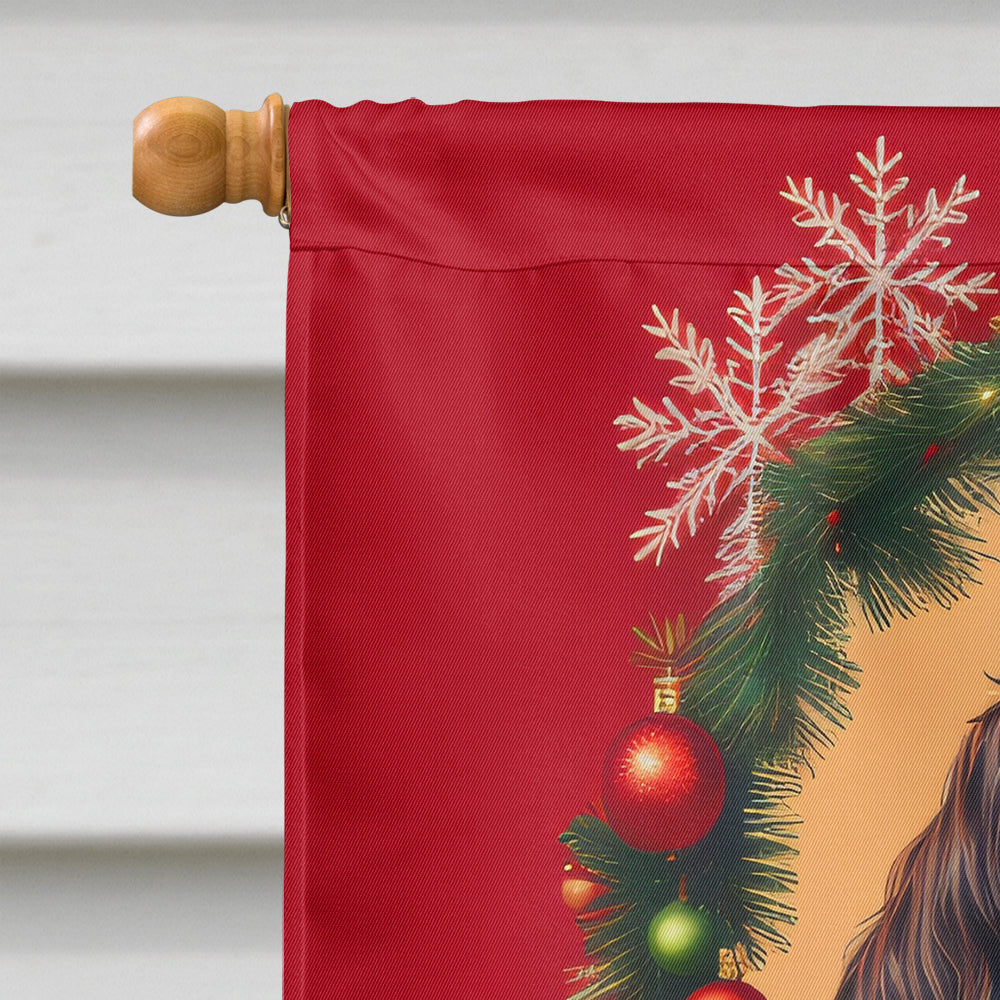 Gordon Setter Holiday Christmas House Flag