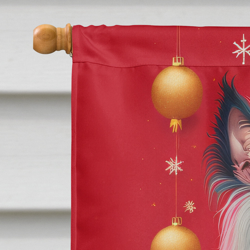 Chinese Crested Holiday Christmas House Flag