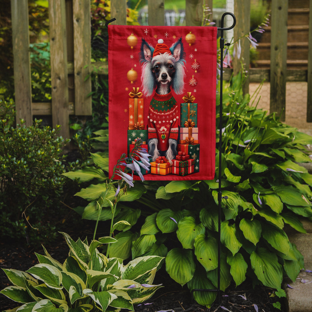 Buy this Chinese Crested Holiday Christmas Garden Flag
