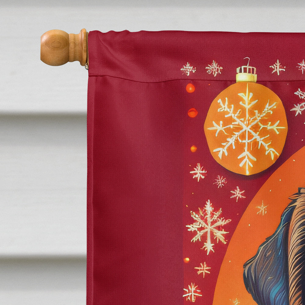 Irish Wolfhound Holiday Christmas House Flag