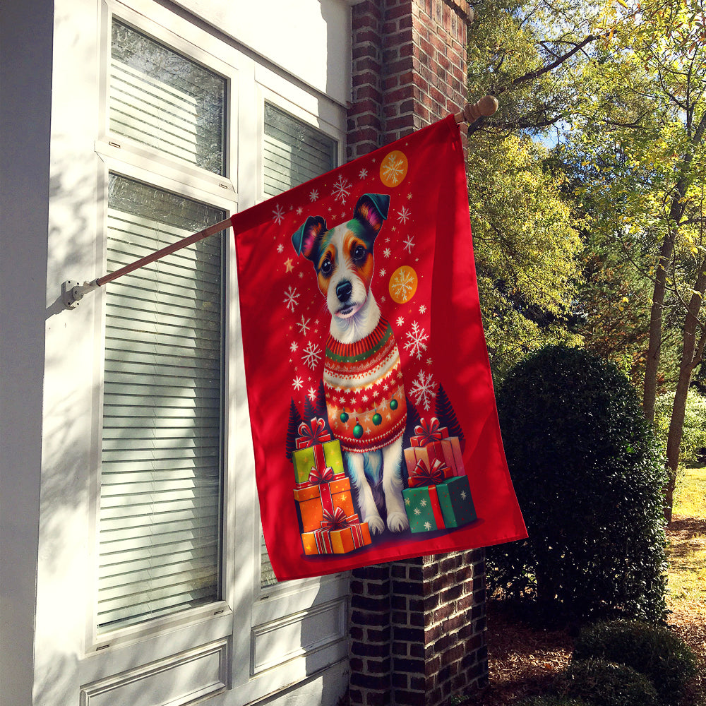 Buy this Jack Russell Terrier Holiday Christmas House Flag