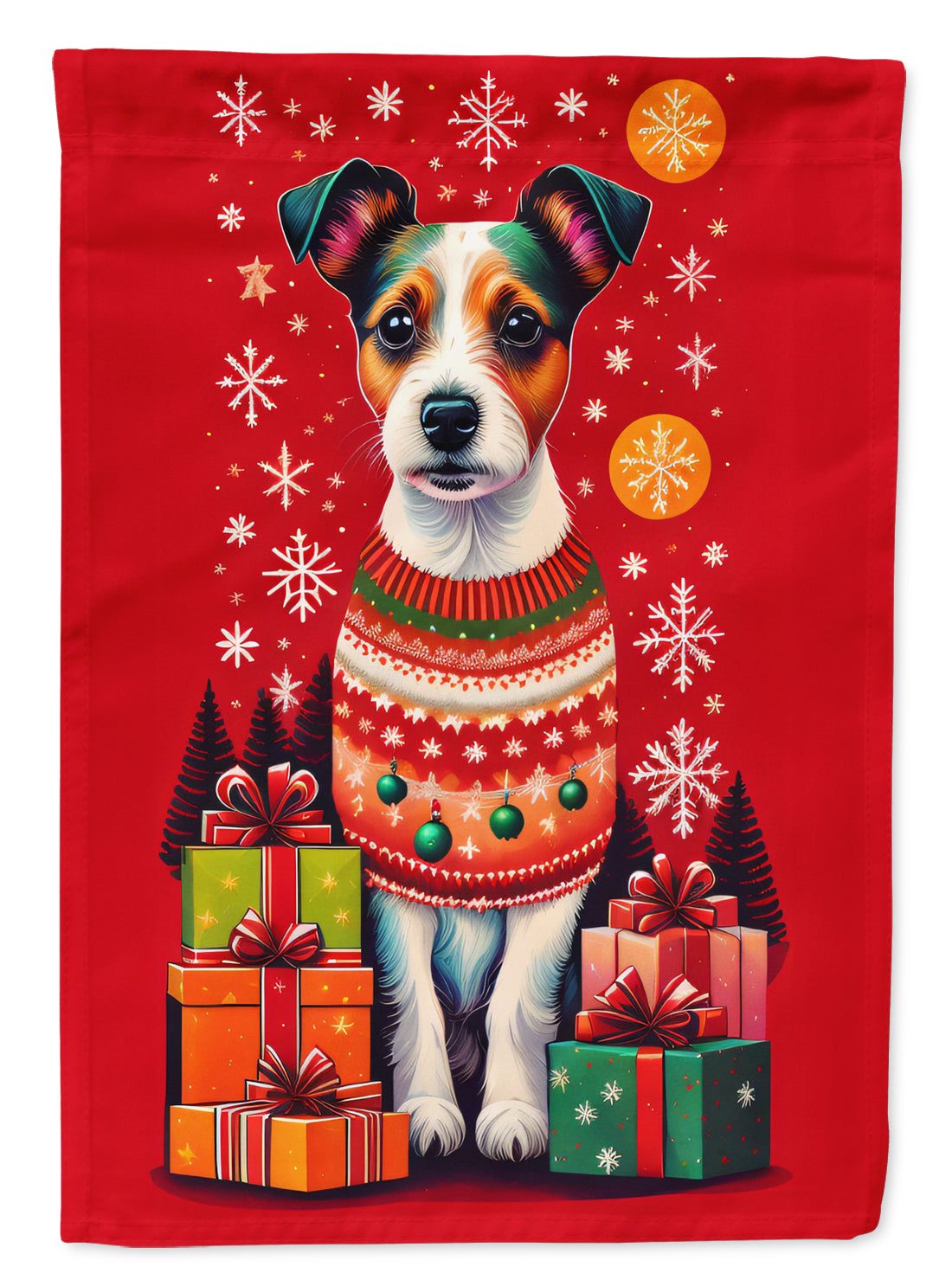 Buy this Jack Russell Terrier Holiday Christmas House Flag