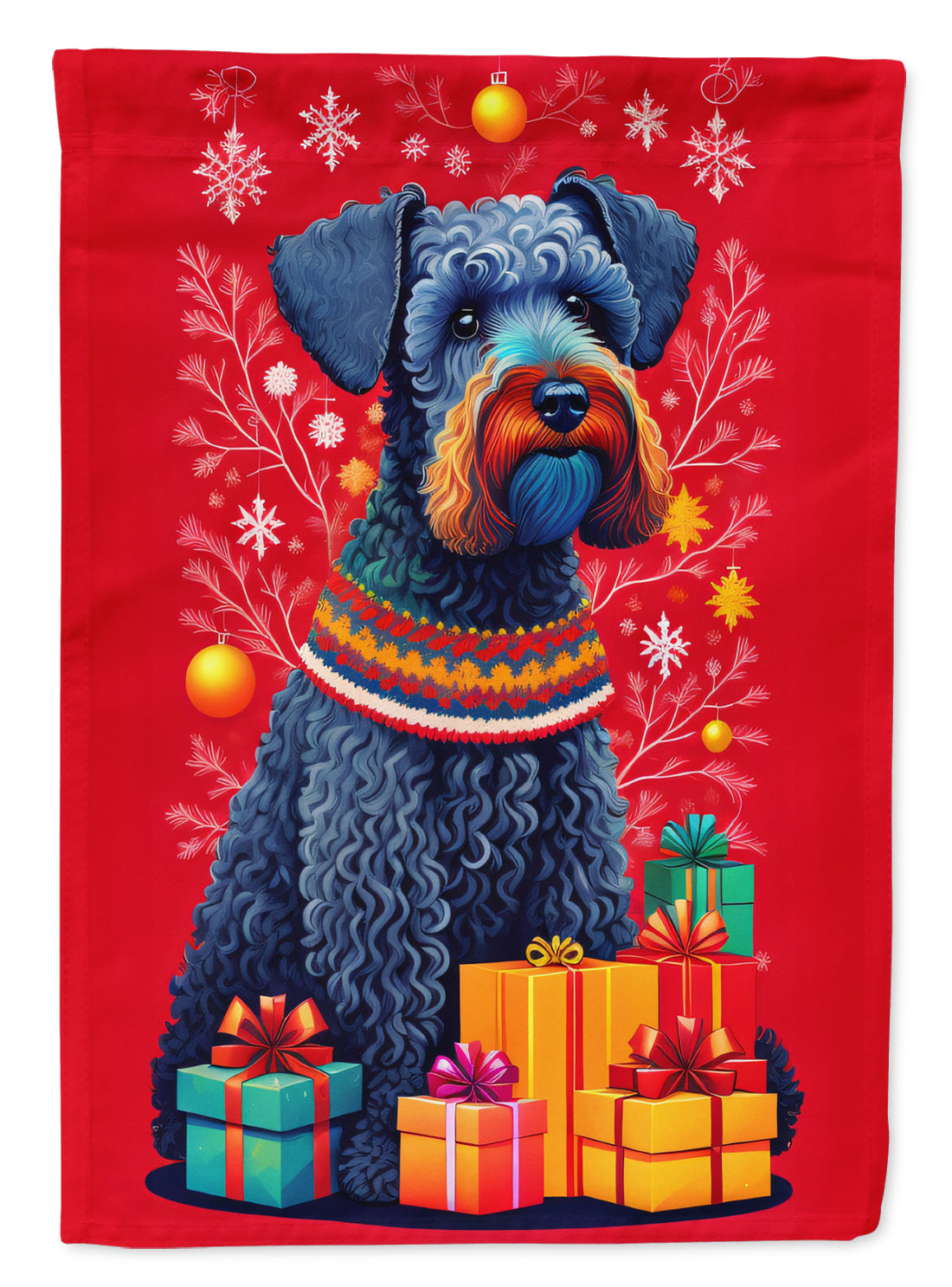 Buy this Kerry Blue Terrier Holiday Christmas House Flag