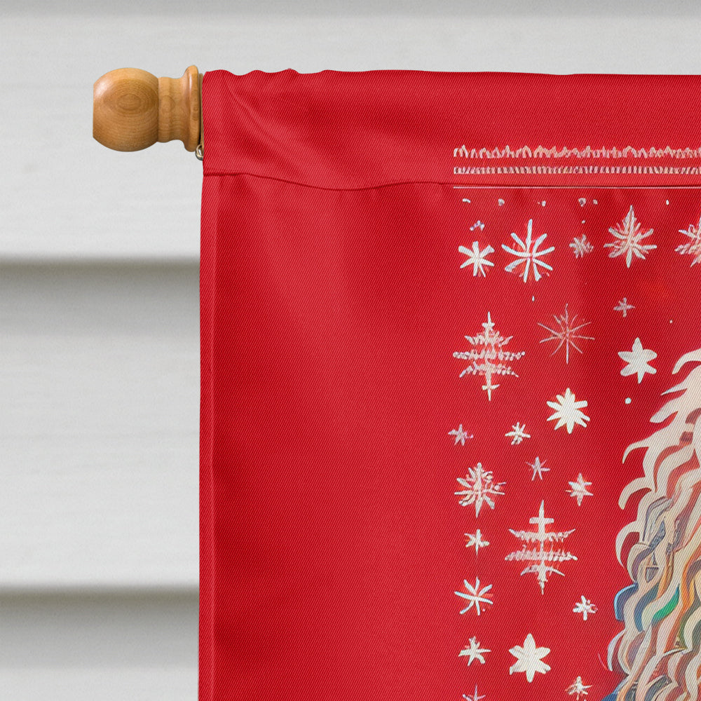 Komondor Holiday Christmas House Flag