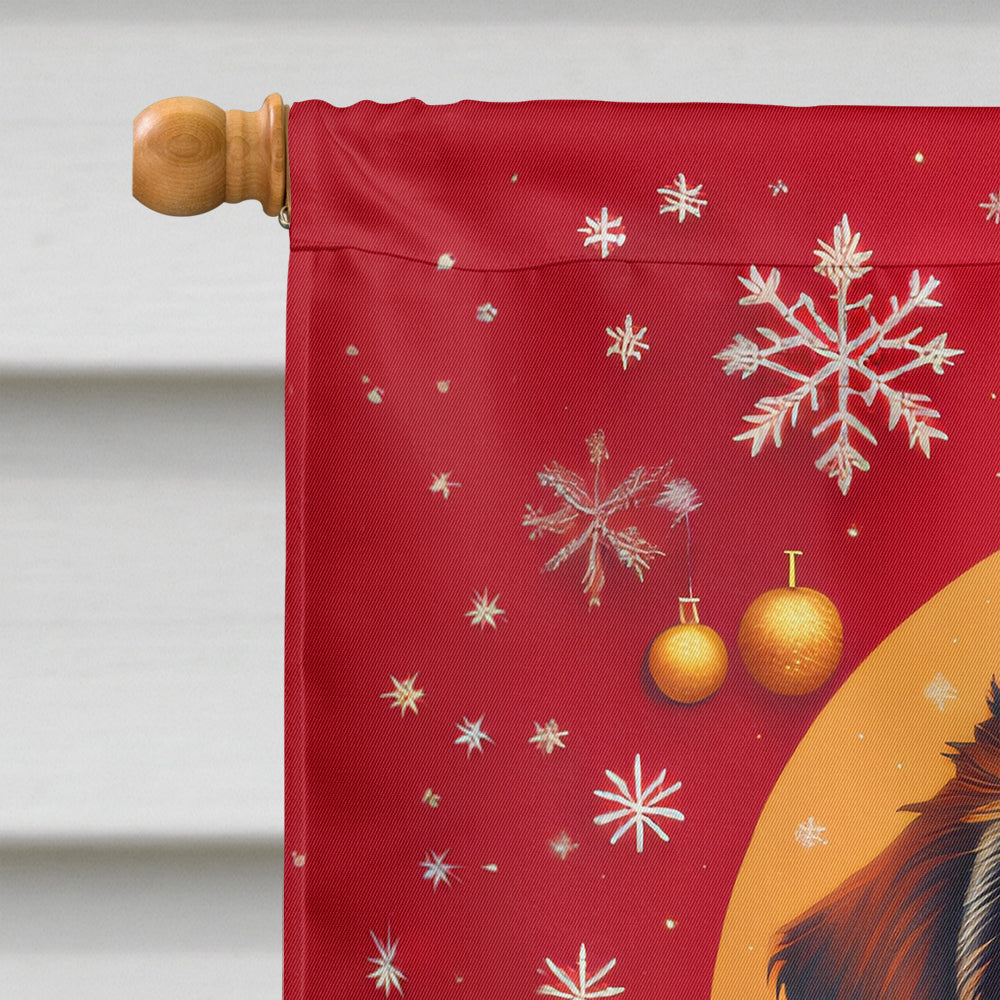 Leonberger Holiday Christmas House Flag