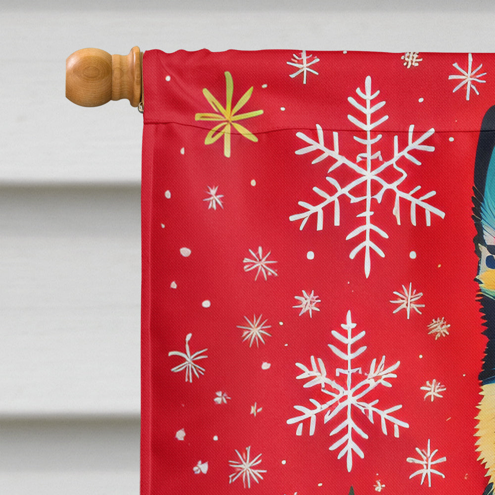 Norwegian Elkhound Holiday Christmas House Flag