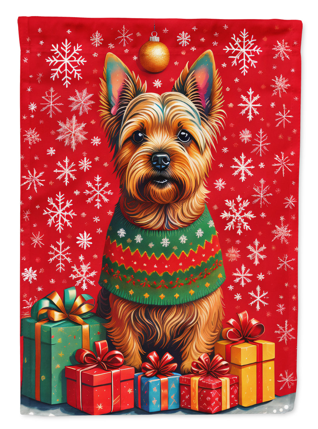 Buy this Norwich Terrier Holiday Christmas House Flag