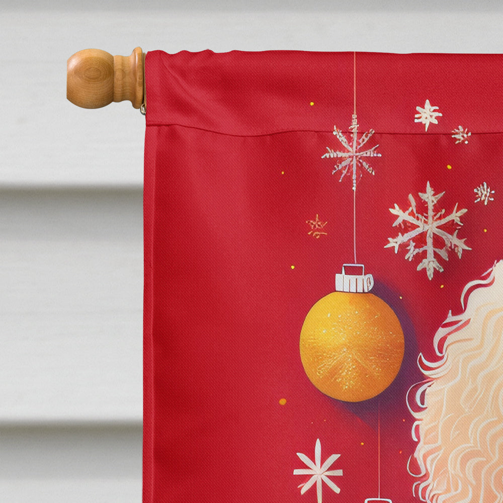 Poodle Holiday Christmas House Flag