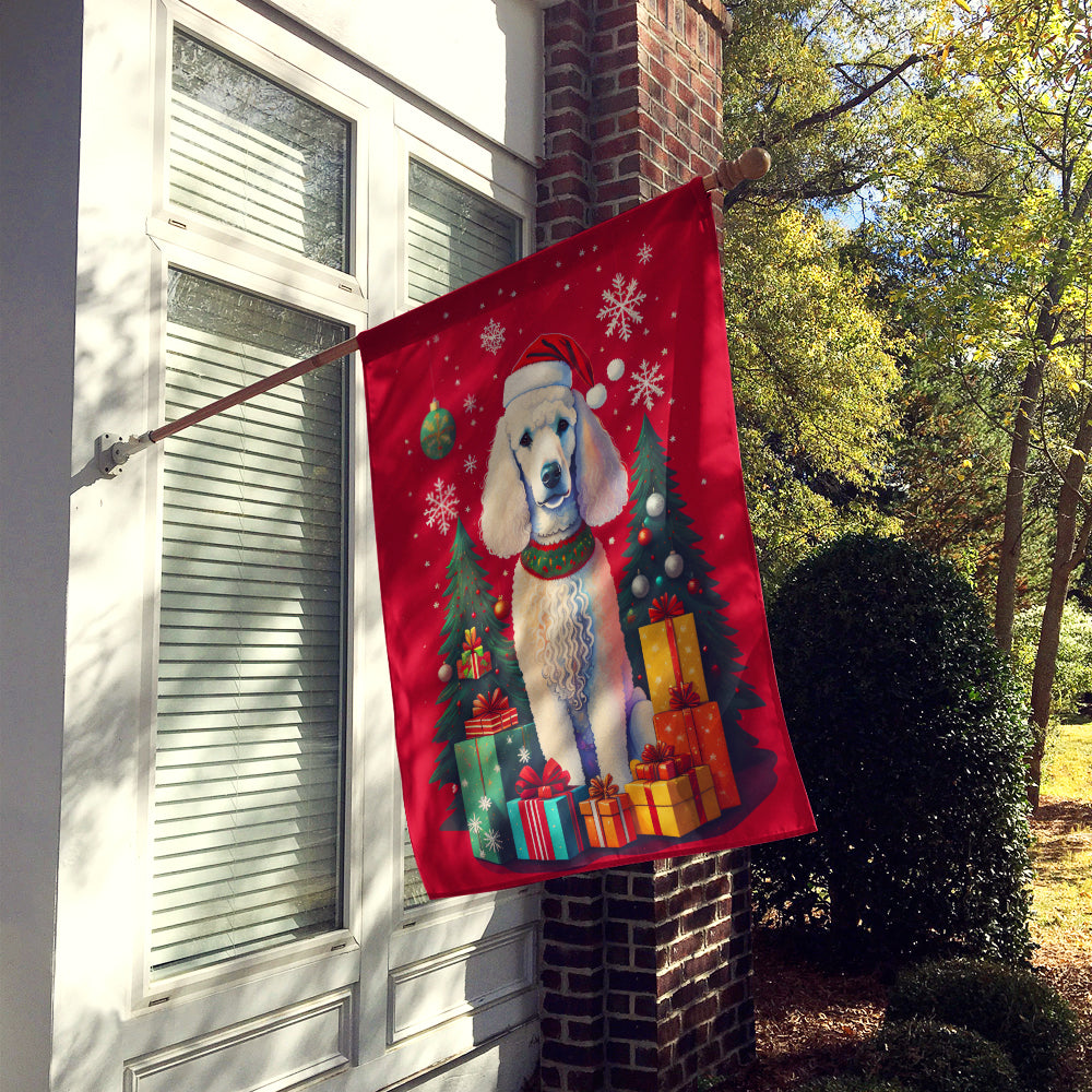 Caroline's Treasures Poodle Holiday Christmas House Flag