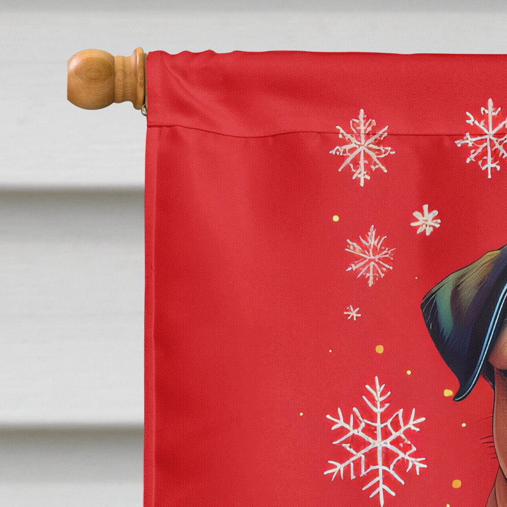 Fawn Pug Holiday Christmas House Flag