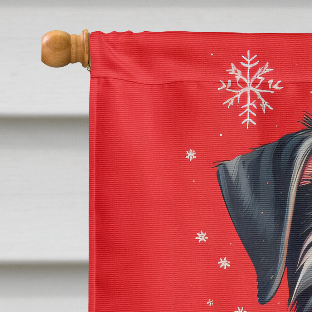 Schnauzer Holiday Christmas House Flag