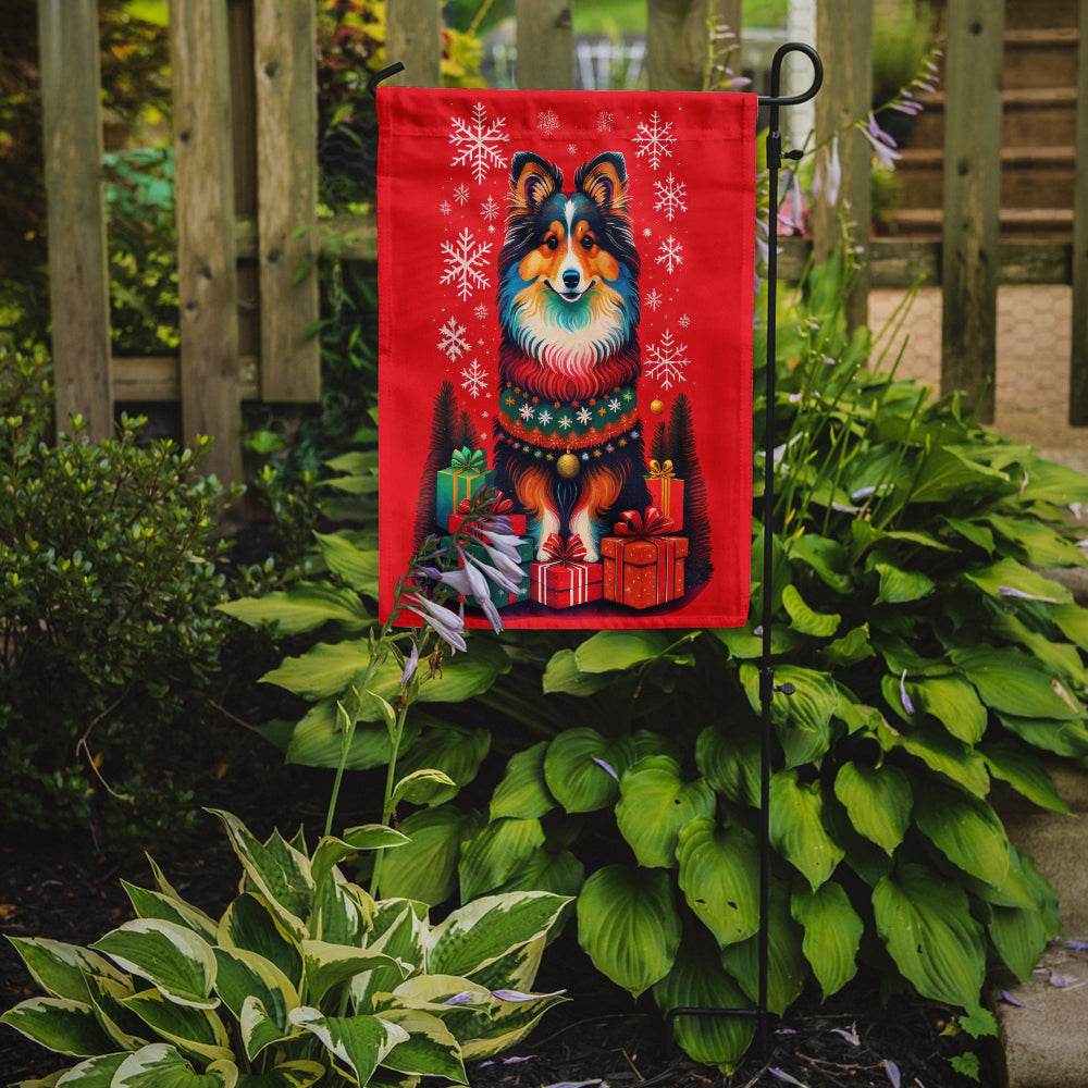 Buy this Sheltie Holiday Christmas Garden Flag