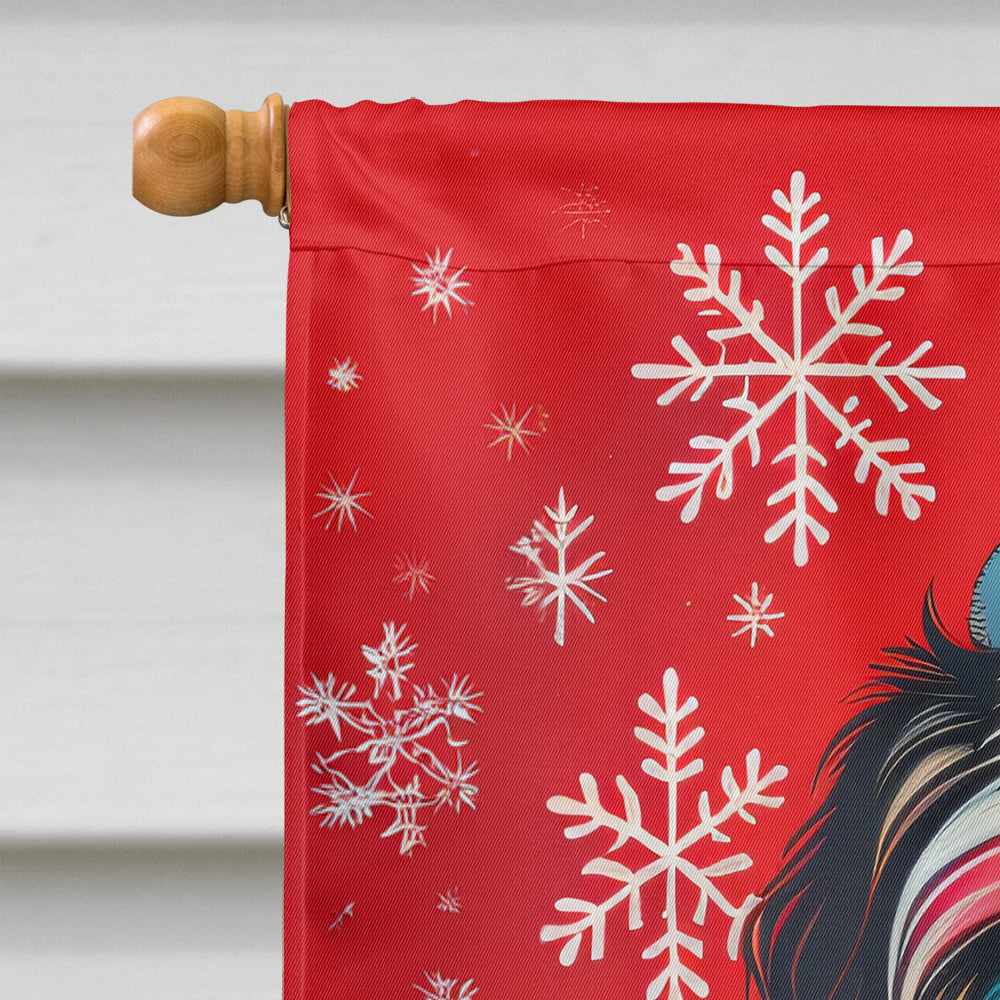 Caroline's Treasures Shih Tzu Holiday Christmas House Flag