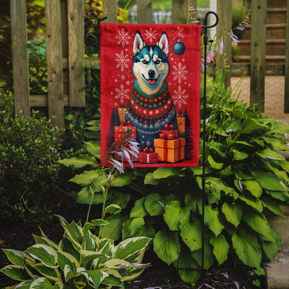 Siberian Husky Holiday Christmas Garden Flag