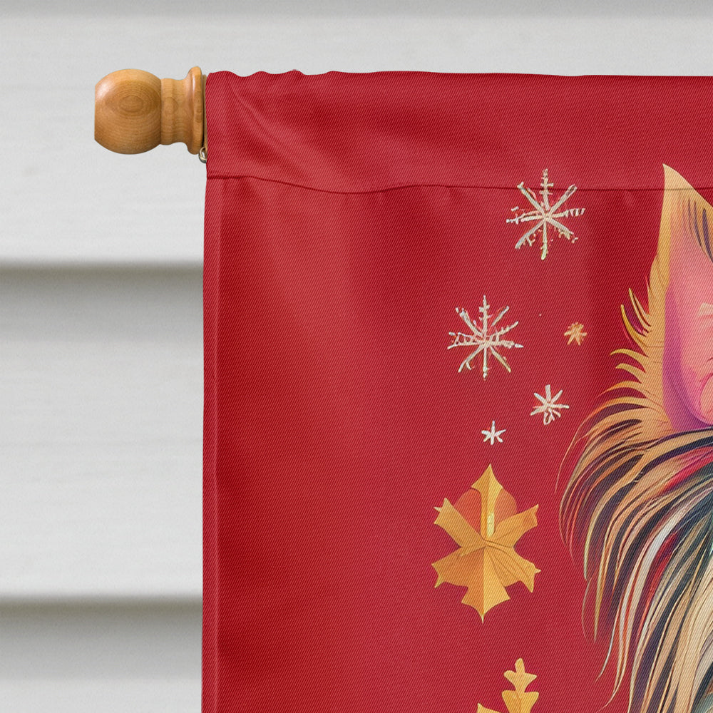 Silky Terrier Holiday Christmas House Flag