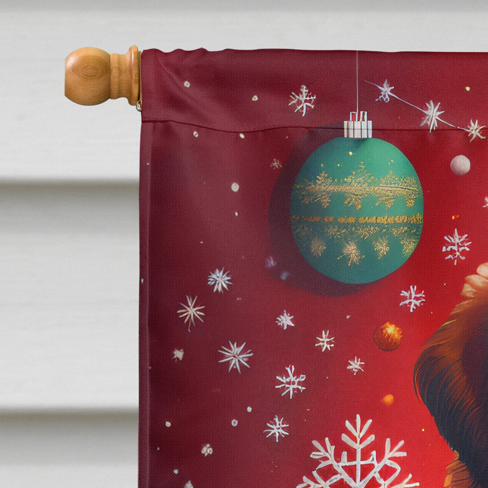 Tibetan Mastiff Holiday Christmas House Flag