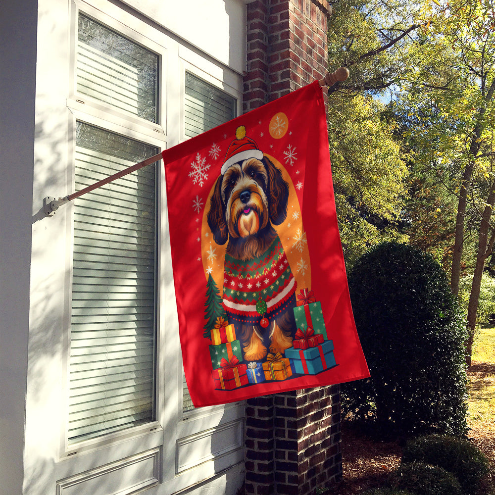 Tibetan Terrier Holiday Christmas House Flag