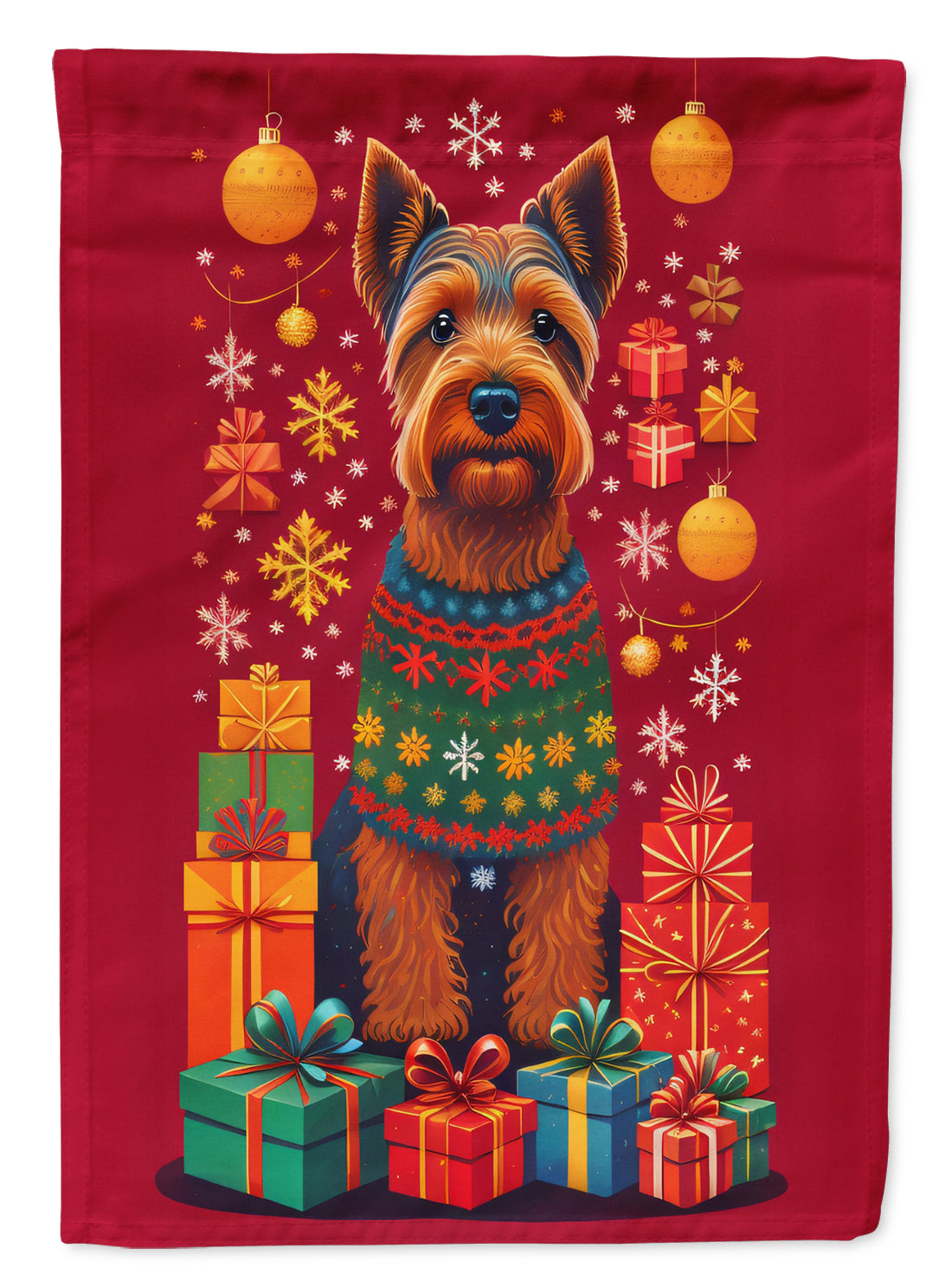 Buy this Welsh Terrier Holiday Christmas House Flag