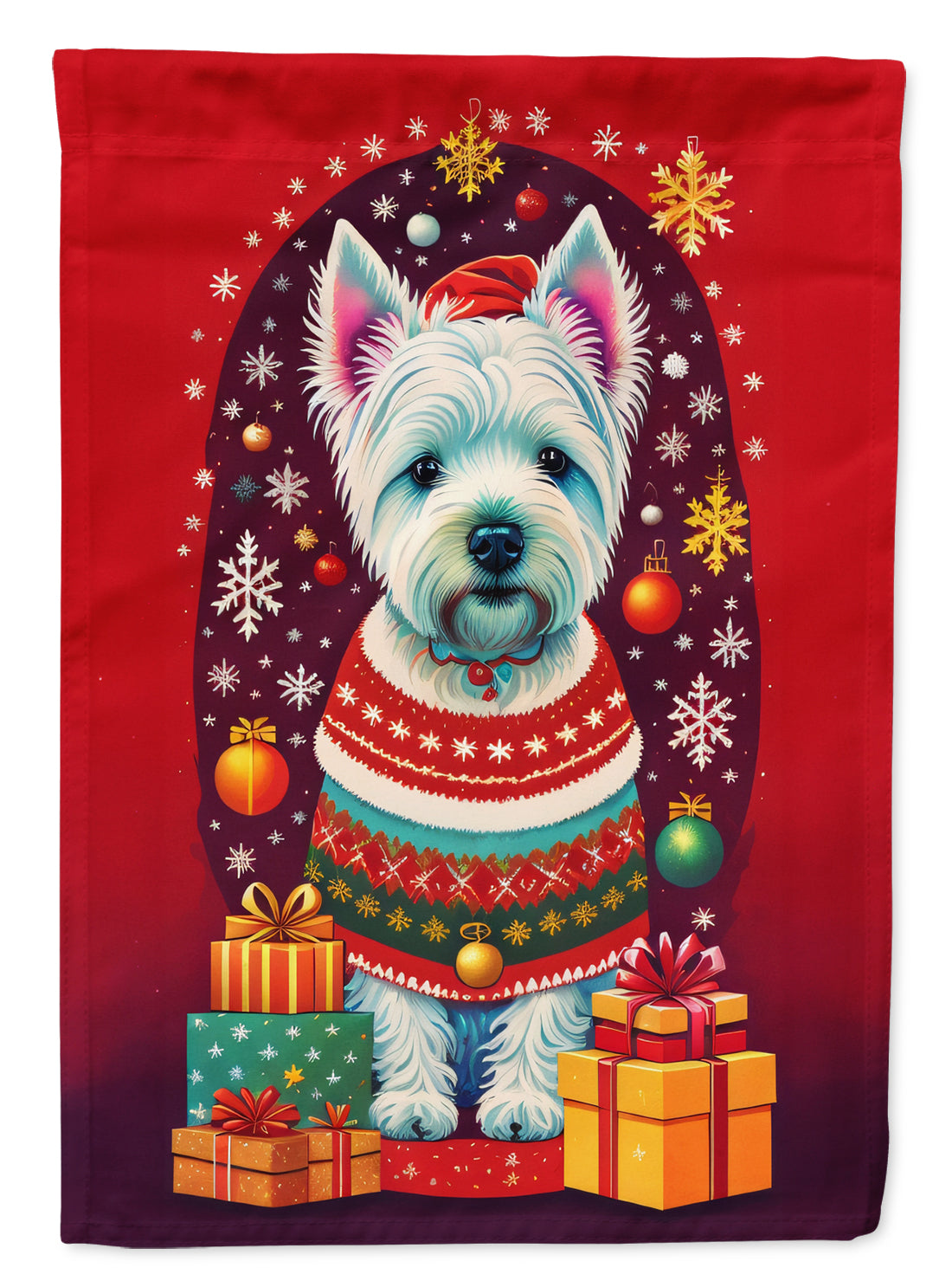 Buy this Westie Holiday Christmas House Flag