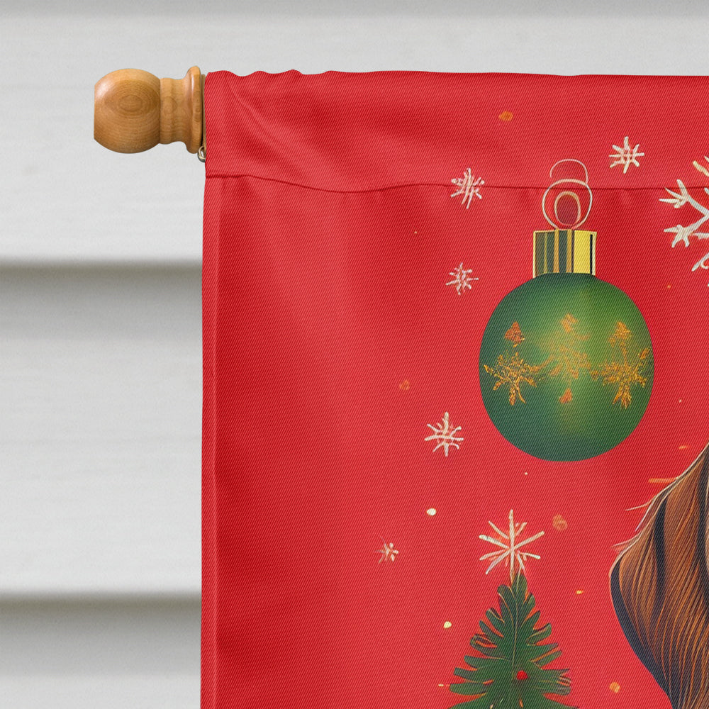 Wirehaired Pointing Griffon Holiday Christmas House Flag