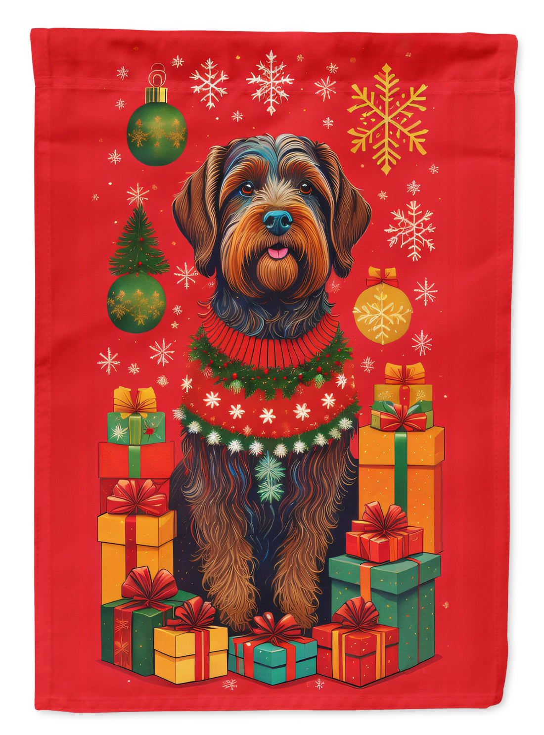 Buy this Wirehaired Pointing Griffon Holiday Christmas House Flag