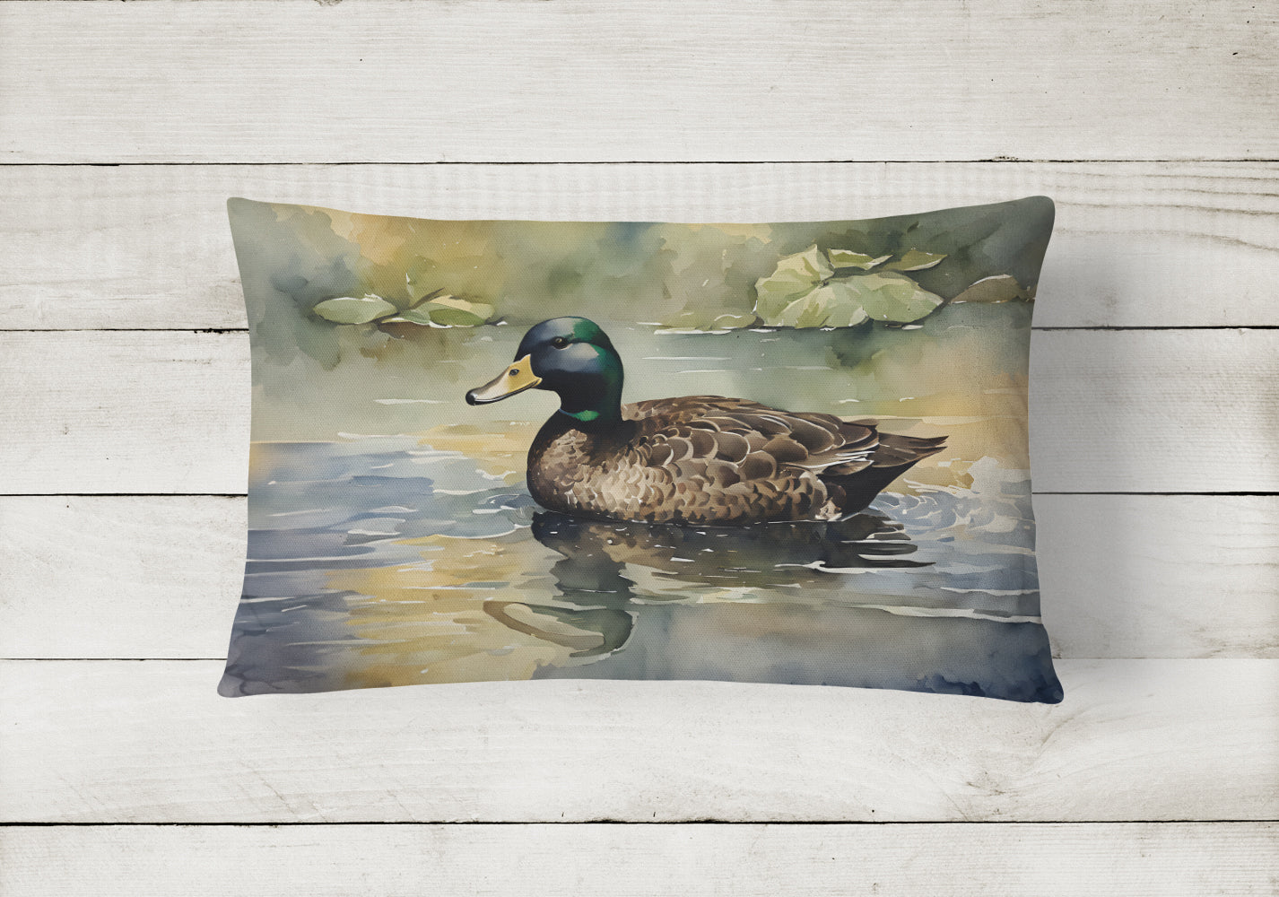 American Black Duck Throw Pillow