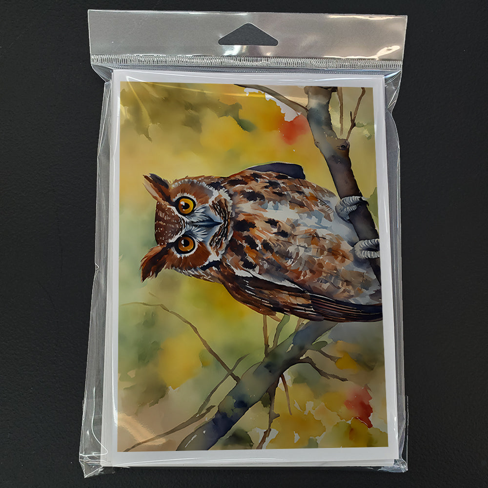 Eastern Screech Owl Greeting Cards Pack of 8