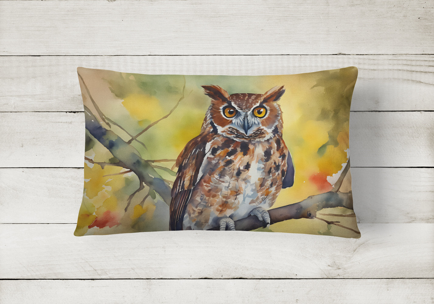 Eastern Screech Owl Throw Pillow
