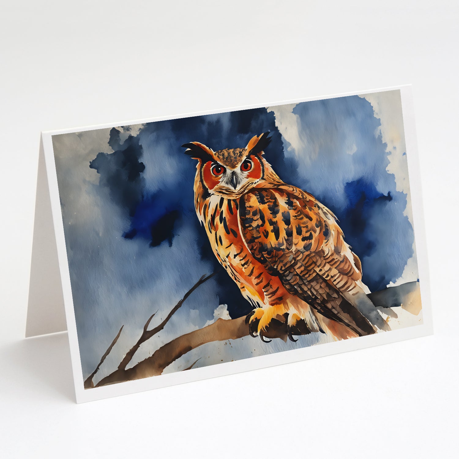 Buy this Eurasian Eagle Owl Greeting Cards Pack of 8