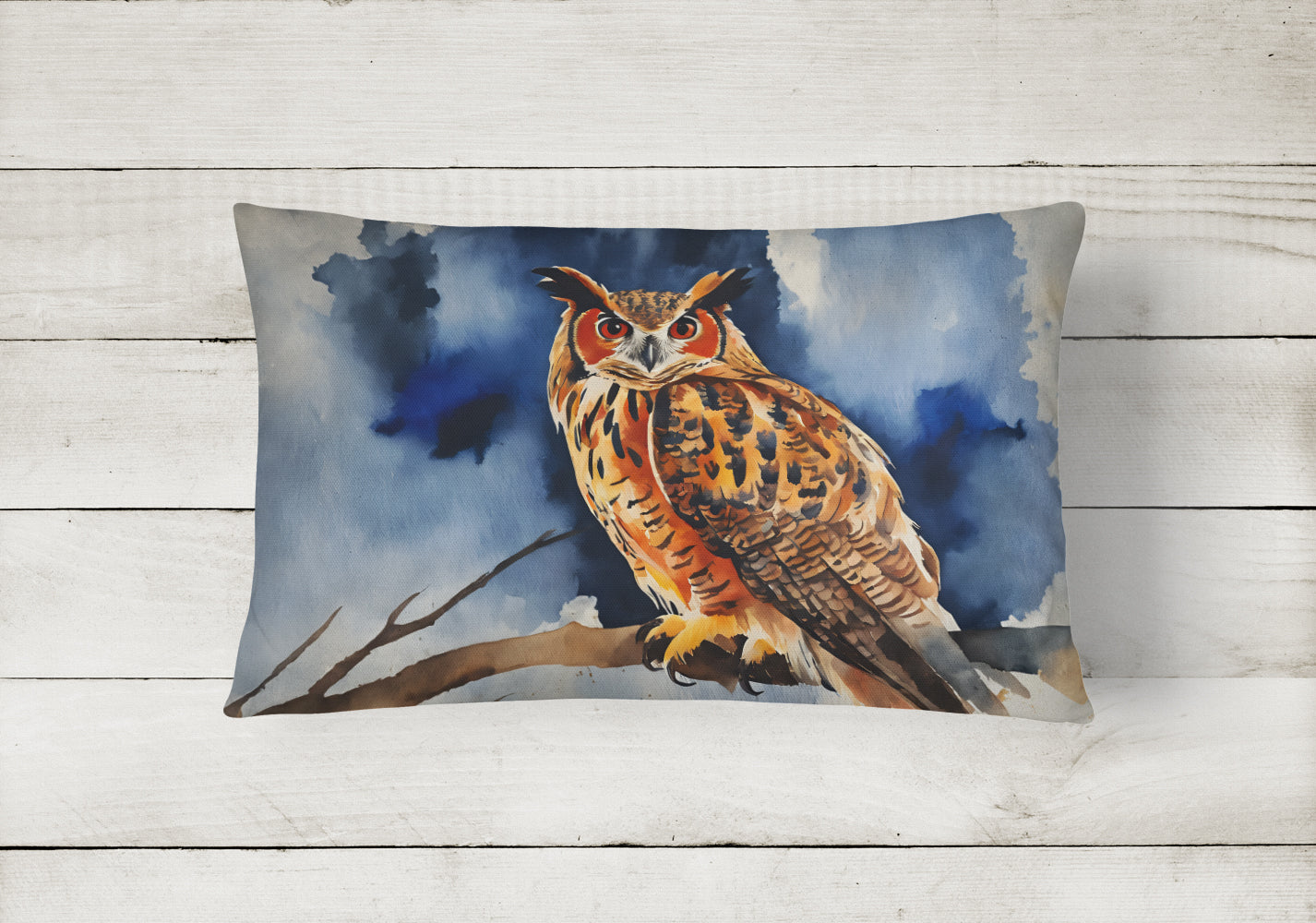 Eurasian Eagle Owl Throw Pillow