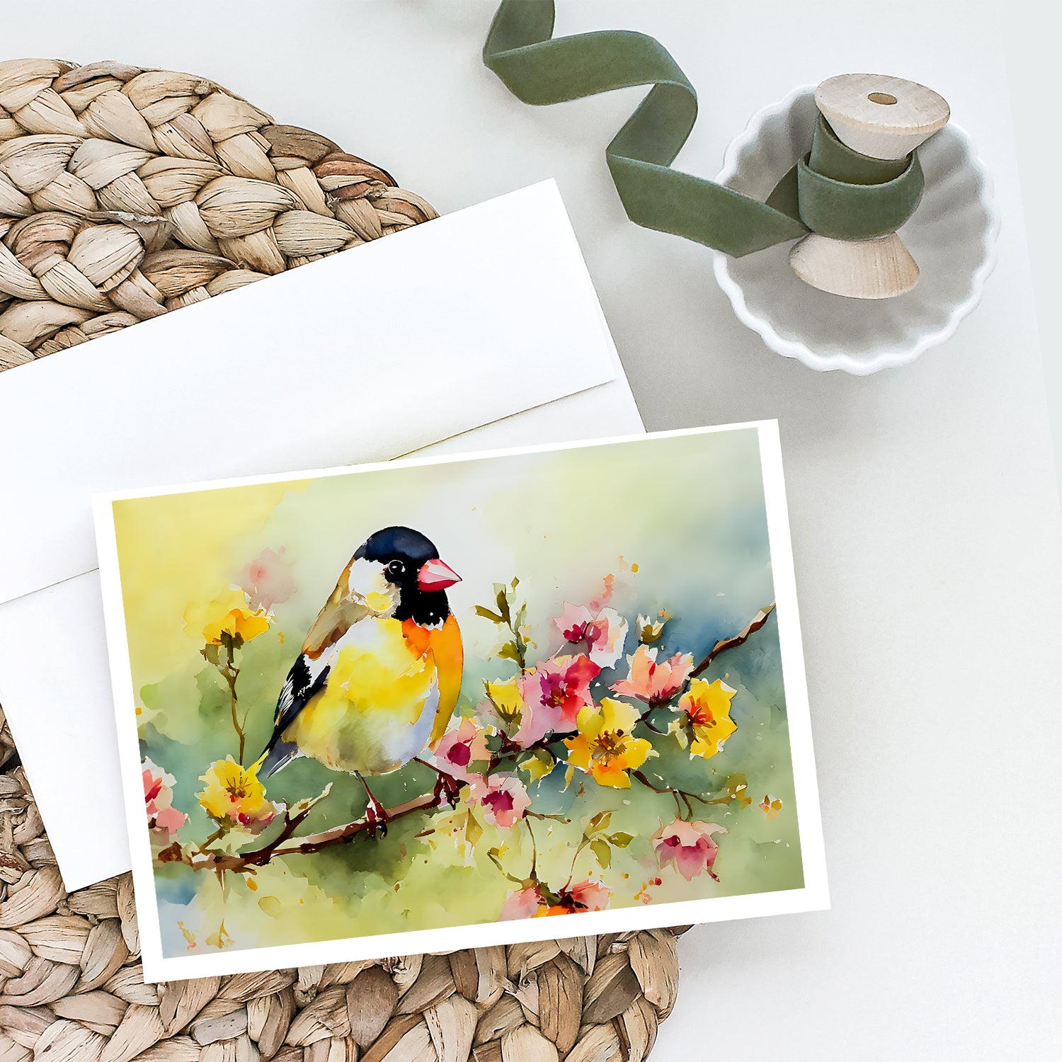 Goldfinch Greeting Cards Pack of 8