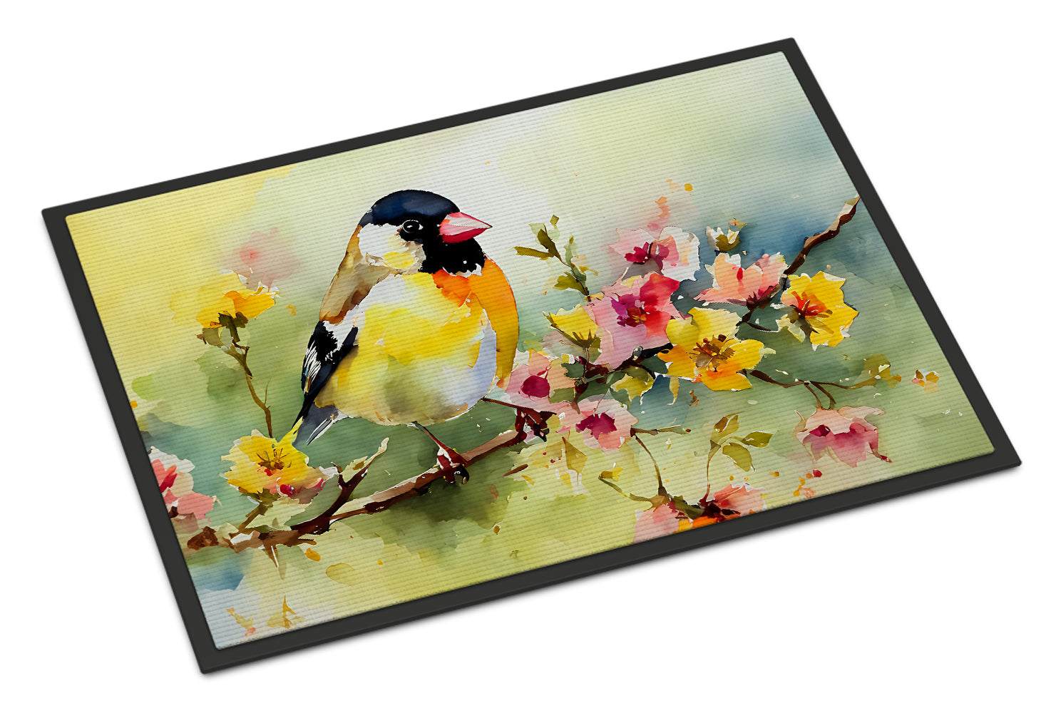Caroline's Treasures Goldfinch Doormat - 18X27 Indoor / Outdoor Rug | Made in USA