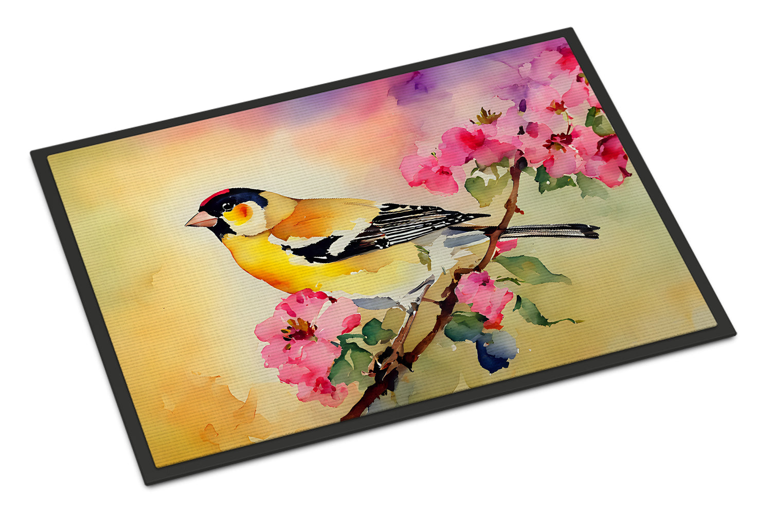 Caroline's Treasures Goldfinch Doormat - 18X27 Indoor / Outdoor Rug | Made in USA