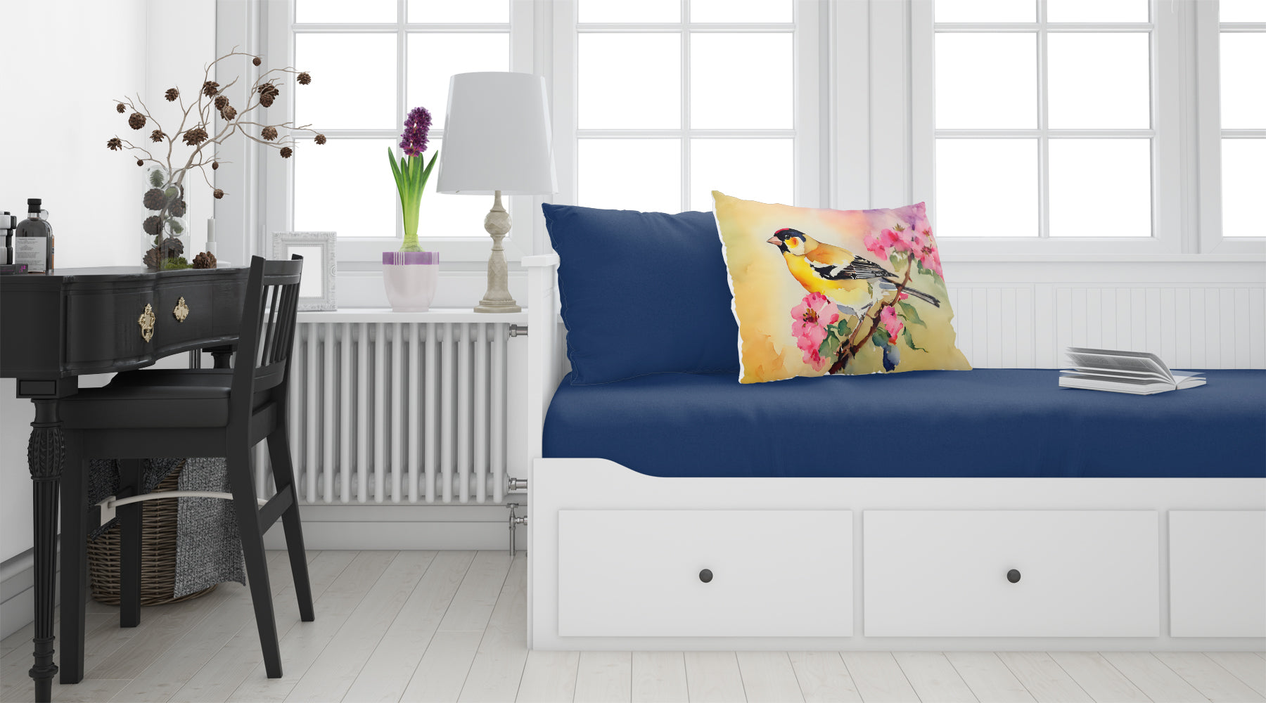 Caroline's Treasures Goldfinch Standard Pillowcase – Artistic Decorative Front, White Back