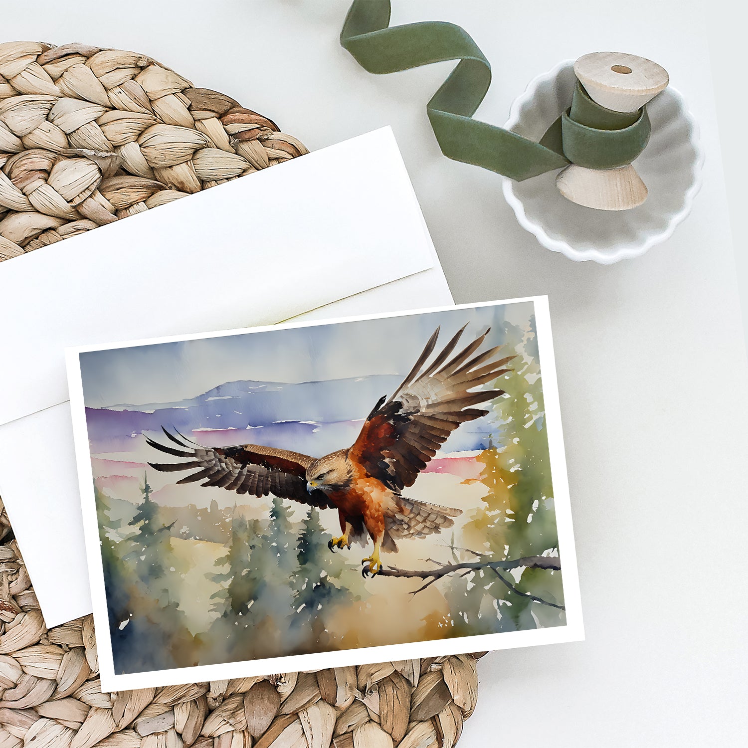 Hawk Greeting Cards Pack of 8